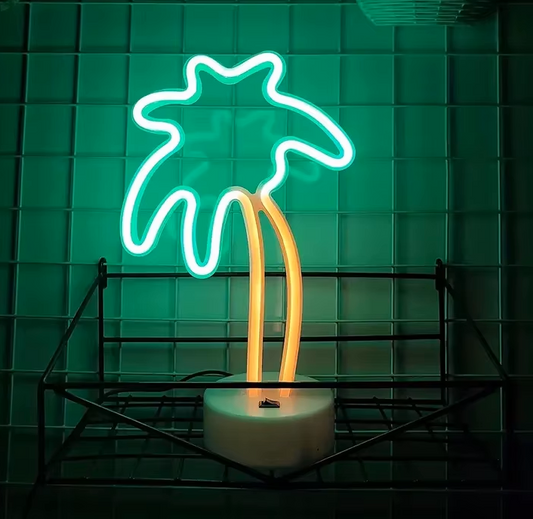 Palm Tree Neon Base Lamp