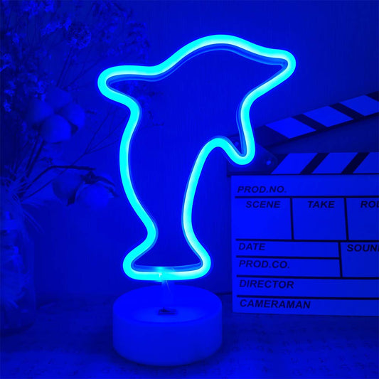 Jumping Dolphin Neon Lamp